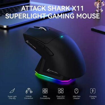 gaming chair baku: ATTACK SHARK X11 Gaming mouse sensor:PAW3311 düymə:Huannuo 20 mln