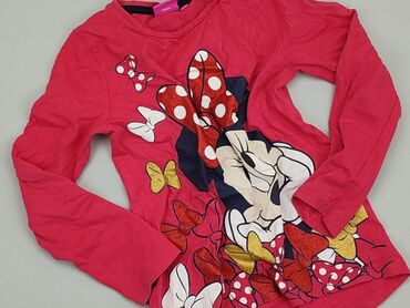 czerwona letnia sukienka w kwiaty: Blouse, Disney, 5-6 years, 110-116 cm, condition - Good