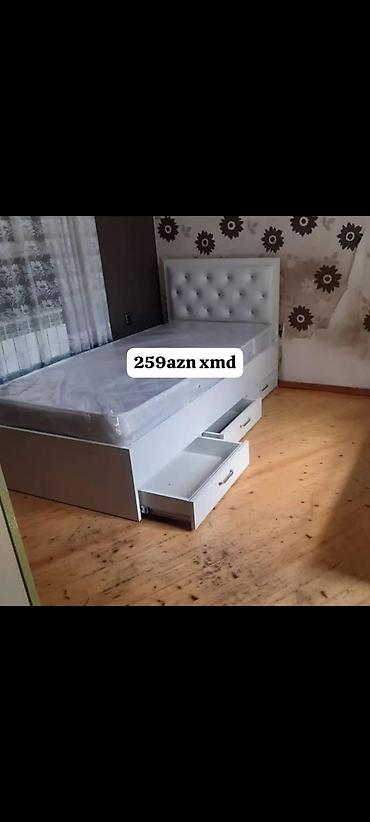 örtük: Tək nəfərlik çarpayı – altı çekmecəli saxlama bölmələri ilə - Ölçü — 1