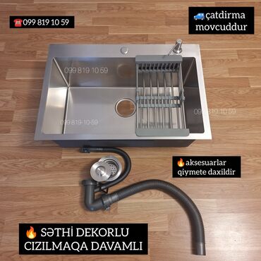 Mətbəx çanaqları: Yeni Kvadrat Mətbəx çanağı, Şkafsız, Paslanmaz polad, Pulsuz çatdırılma — 4