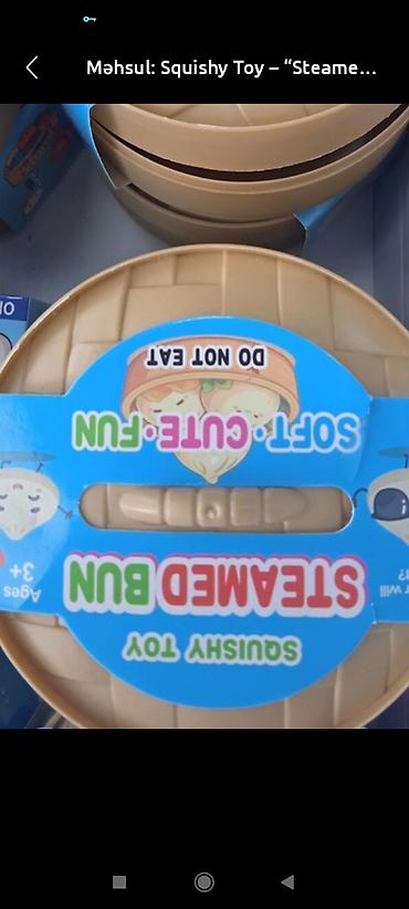oyuncag at: Məhsul: Squishy Toy – “Steamed Bun” - Yumşaq, elastik və əyləncəli — 1