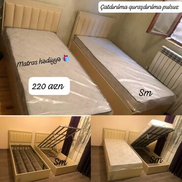 taxt üçün matras: Новый, Односпальная кровать, С матрасом