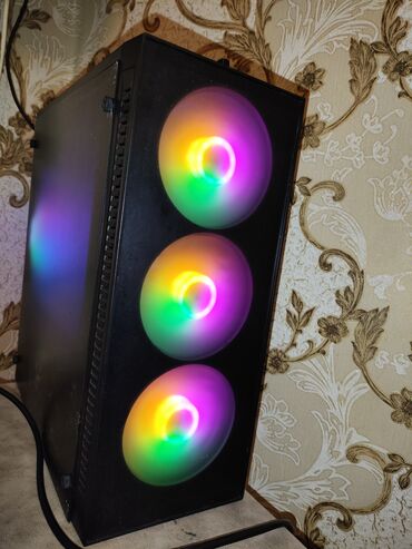Korpuslar: RGB fanlı oyun/iş kompüter korpusu - Ön paneldə 3 ədəd 120 mm ARGB — 1