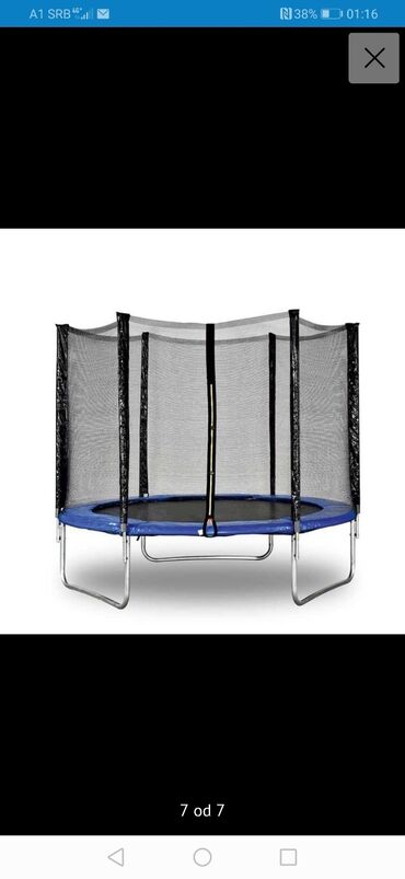 All for children's playground: Trampoline, color - Black, New