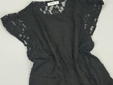 czarne bluzki dopasowana: Blouse, Terranova, XS (EU 34), condition - Very good