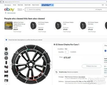 Auto oprema: *** AKCIJA *** 0853 Kvalitetni lanci za sneg SnowDrive R-12; 12mm — 7