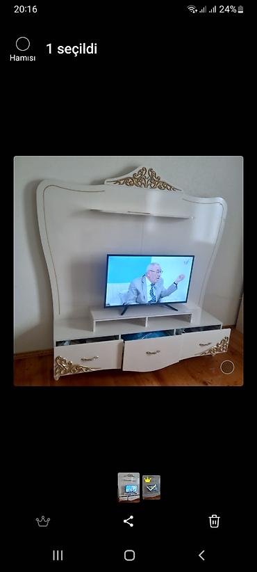 mebel avadanlığı: Yeni, Düz TV altlığı, Polkalı, Laminat — 1