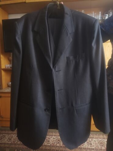 мужские классические костюмы больших размеров: Костюм 2XL (EU 44), цвет - Серый