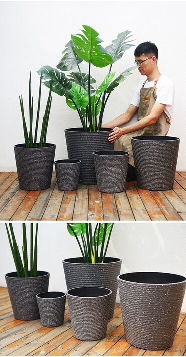 Горшки для растений: Продаю кашпо стильно, модно и креативно. в трёх цветах, отличного — 9