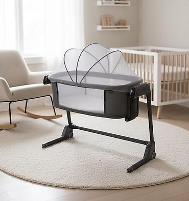 Детские приставные кроватки: Детская приставная кроватка, Новый, С колесиками, цвет - Серый at lalafo.kg — 12 Детские приставные кроватки: Детская приставная кроватка, Новый, С колесиками, цвет - Серый — 12