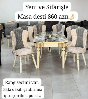 Sifarişlə dolablar: Kvadrat masa, Qonaq otağı üçün, 6 nəfər, Açılan