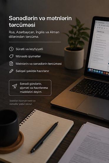 tərcüməçi: Tərcüməçi, 1-2 illik təcrübə, Rus dili — 1