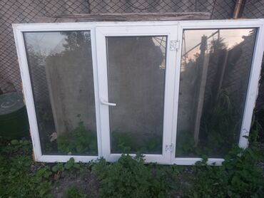 Окна: Пластиковое окно, Комбинированное, цвет - Белый, Б/у, Самовывоз