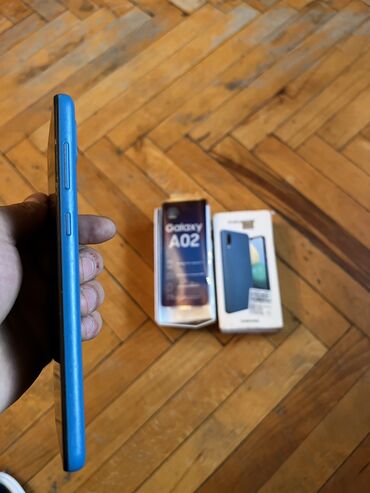 Samsung A02, 64 ГБ, цвет - Синий, Две SIM карты