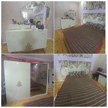 Yataq otağı dəstləri: İkinəfərlik çarpayı, Dolab, Termo, 2 tumba, İşlənmiş