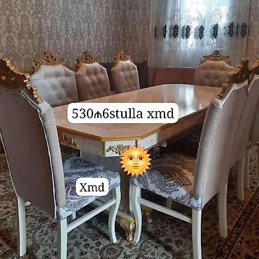 Masalar və oturacaqlar: Qonaq otağı üçün, Yeni, Açılmayan, Dördbucaq masa, 4 stul — 1