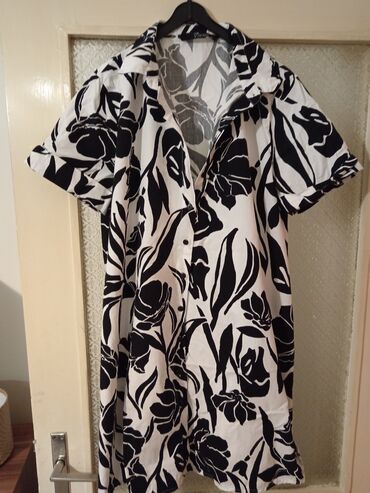 calvin klein haljina: Lc Waikiki L (EU 40), bоја - Šareno, Oversize, Kratkih rukava