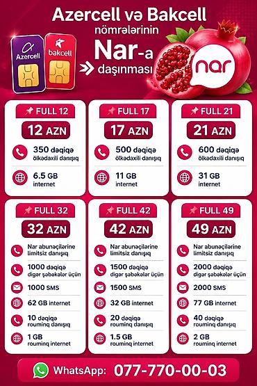 nar paketi: Operator dəyişikliyi xidmətləri – nömrəni şəbəkələr arasında daşıma — 1