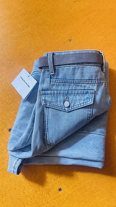 cinsler: Mavi açıq tonlarda düz kəsimli cins şalvar - Parça: klassik denim — 2