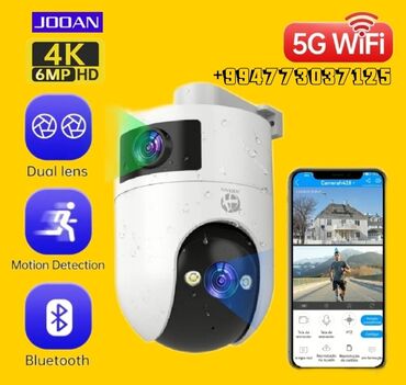 azercell wifi modem satilir: JOOAN Wifi Camera 1080p HD Duall lens PTZ 6MP yüksek keyfiyetli ürün