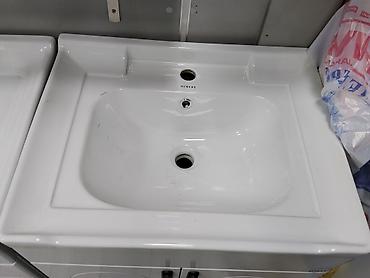 тумбы под раковины: Тумба с умывальником для ванной комнаты Bereke - Комплект: напольная — 2