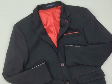 Inne ubrania męskie: Marynarka męska Ozonee Club - Kolor: ciemnogranatowy/czarny z