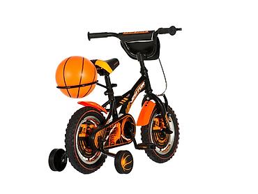 hm duks: Bicikl kids Visitor Basket 12" – crno‑narandžasti Dečiji bicikl sa — 3