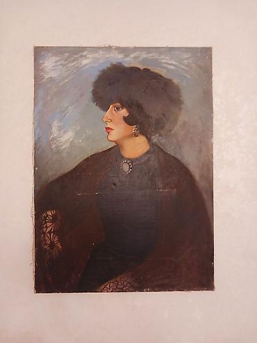 anaya aid şəkil çəkmək: Portret tablo – yağlı boya, kətan üzərində. Kompozisiya: profil — 4