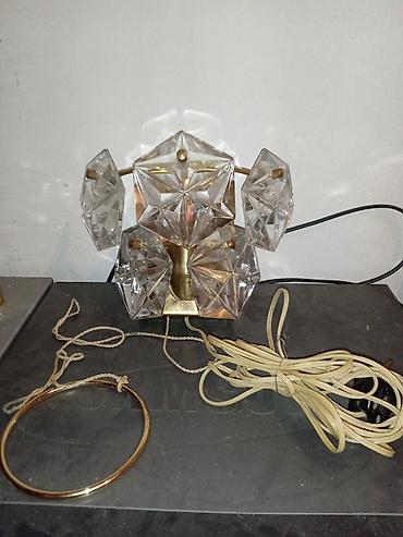 elektrik kabeli satilir: SSSR Antik Büllur dekorativ divar bra-lampa - Dizayn: Qızılı metal — 1
