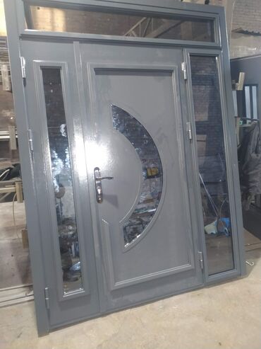 Двери для домов и квартир: Двери для домов и квартир, Металл, Двустворчатая, цвет - Серый — 18