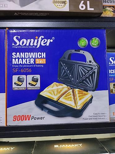 Сэндвичница Sonifer SF-6056, 3-в-1 - Мощность: 900 Вт - Сменные