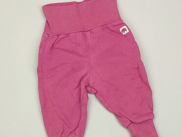 spodnie dresowe rozowe: Spodnie dresowe, 0-3 m, stan - Dobry