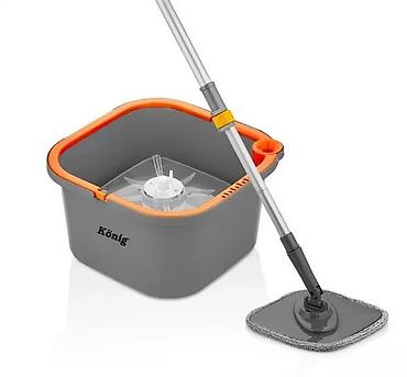 baterijski: Spin mop Konig KO-50 NOVO. Opis proizvoda: Zapremina kante 2,5L — 1