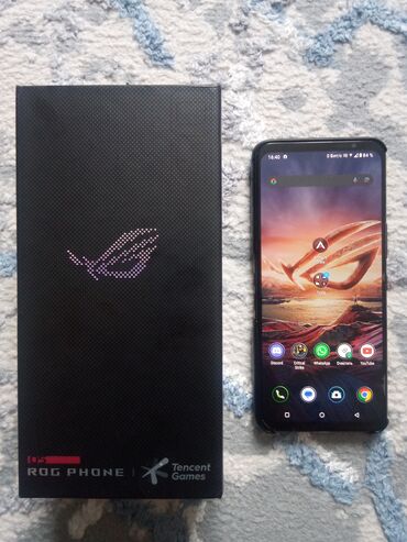 asus telefon: Asus ROG Phone 5s, Б/у, 128 ГБ, цвет - Черный, 2 SIM