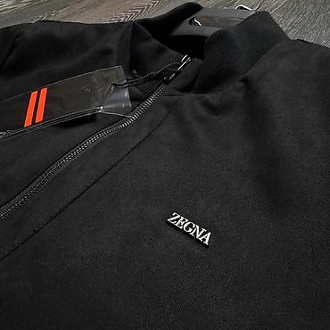 раф симонс: Мужская куртка ZEGNA, черная - Классический бомбер на молнии - — 2