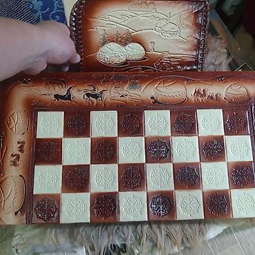 Шахматы: Шахмат шашки шахмат нарда ручная работа — 17