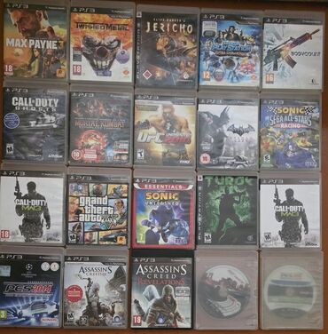 ps3 alışı: PS3 oyun disk kolleksiyası – orijinal qutulu disklər və bəzi boş
