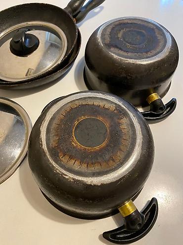 тефал: Tefal: 2 сковороды и 1 крышка. Покупал на заказ в Дании. Made in — 9