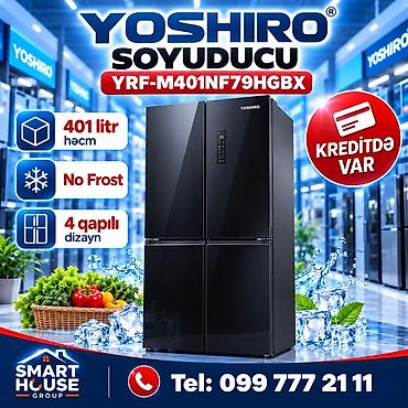 soyuducu satılır: Yeni 4 qapılı Yoshiro Soyuducu Satılır, rəng - Qara, Kredit var — 1