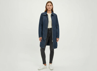 moncler kurtka świecąca: Denim, Kurtka jeansowa damska, rozmiar S
