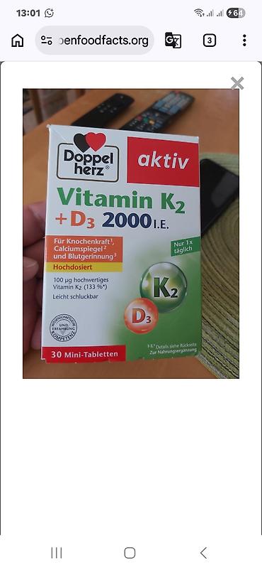 ən yaxşı d3 vitamini: Doppelherz aktiv Vitamin K2 + D3 – yüksək dozalarda kombinə edilmiş — 1