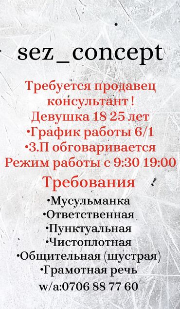 работа для студентов в бишкеке без опыта 2018: Продавцы-консультанты