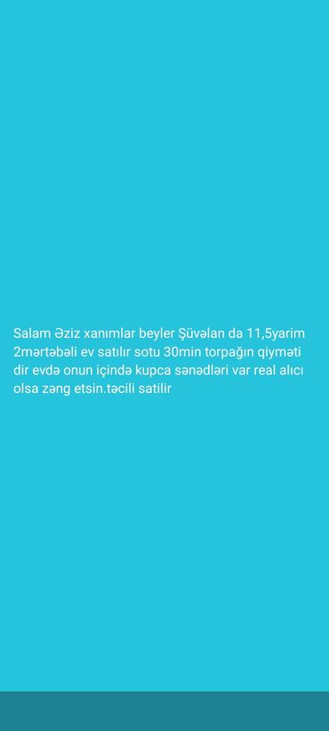 Həyət evləri və villaların satışı: 3 otaqlı, 120 kv. m, Kredit yoxdur, Orta təmir