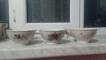 Porcelan desert/kasa dəsti – 6 ədəd - Material: nazik porselen -
