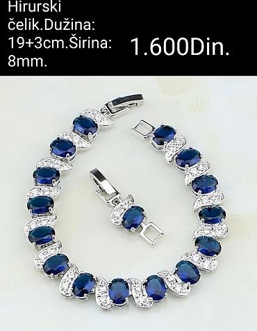 necklace: Elegantne narukvice od hirurškog čelika sa bogato brušenim kamenjem u — 2