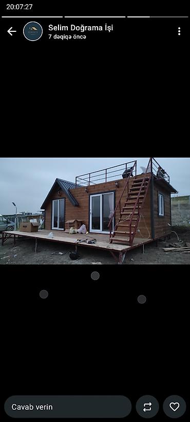 Naveslər, markizlər: Taxta karkaslı modul ev – hazır montajlı Məhsulun təsviri: - Fabrikdə — 13