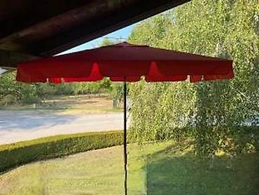 Suncobrani, tende i paviljoni: Veliki baštenski/suncobran za terasu – crveni - Prečnik krošnje — 7