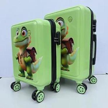 Rančevi, torbe i koferi: Dečiji koferi – set od 2 komada, zeleni, sa motivom malenog — 16