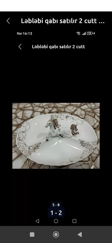 Birdəfəlik qablar: At fiquru ləbləbi qabı 55 manata vassap 0557195703