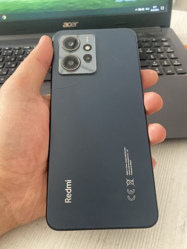 xiaomi 9s: Xiaomi, Redmi Note 12, Б/у, 128 ГБ, цвет - Черный, 1 SIM, 2 SIM